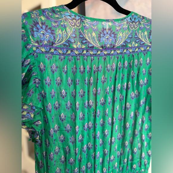 NEW Veronica Beard Brindelle Dress Kelly Green Paisley Mini Dress Women’s Size 4 - Picture 7 of 10
